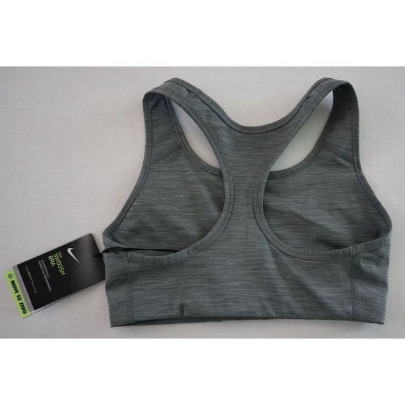 Nike BV3630 084 Women's Sz S Gray Dri-Fit Medium-Support Non-Padded Sports Bra - Picture 2 of 6